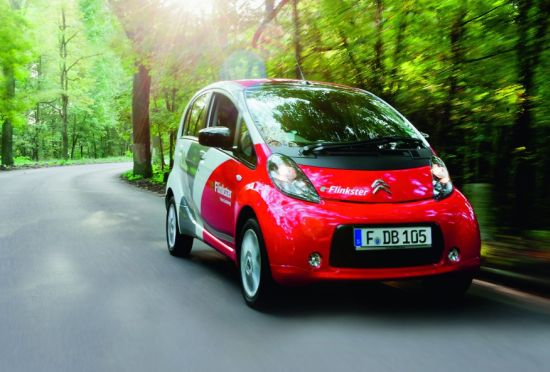 Mitsubishi i-MIEV: Batteriebetriebenes Elektroauto in der Flotte von Flinkster (Quelle: DB)
