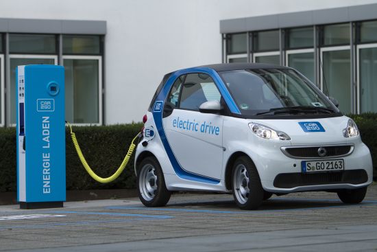 smart fortwo electic drive: Im Dienst beim car2go (Quelle: DAIMLER)
