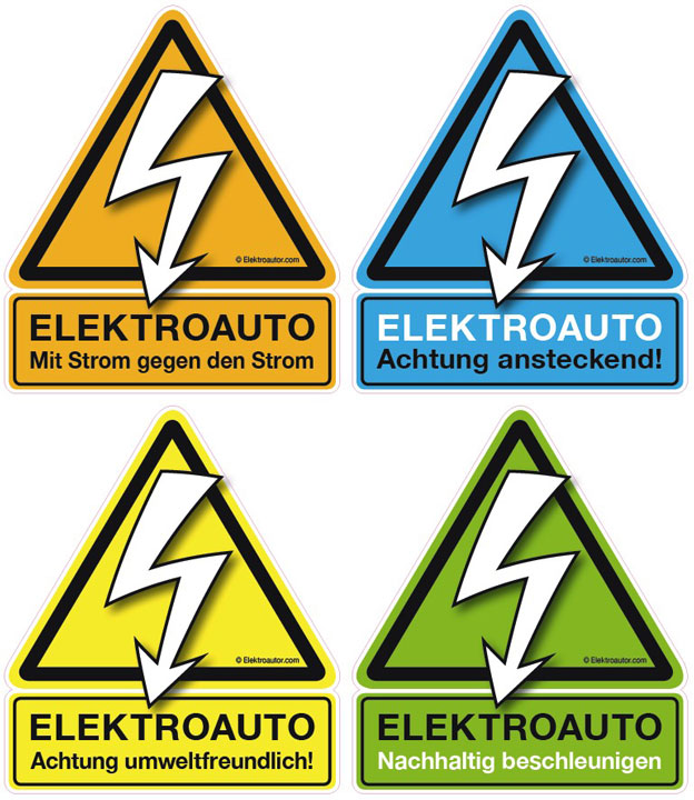 Elektroauto Aufkleber