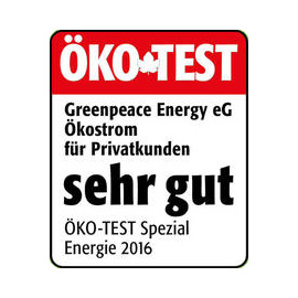 Greenpeace Energy Auszeichnung ÖKO-TEST